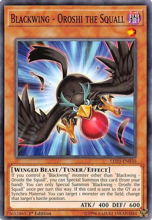 Blackwing - Oroshi the Squall (LED3-EN030) - Legendary Duelists: White Dragon Abyss 1st Edition Legendary Duelists: White Dragon Abyss Yugioh Single  Squirtle Squad Card Shop.