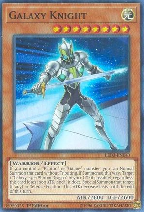 Galaxy Knight (LED3-EN040) - Legendary Duelists: White Dragon Abyss 1st Edition Legendary Duelists: White Dragon Abyss Yugioh Single  Squirtle Squad Card Shop.