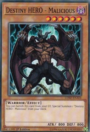 Destiny HERO - Malicious (LEHD-ENA04) - Legendary Hero Decks 1st Edition Legendary Hero Decks Yugioh Single  Squirtle Squad Card Shop.