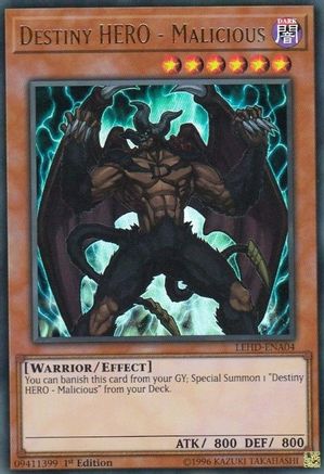 Destiny HERO - Malicious (UR) (LEHD-ENA04) - Legendary Hero Decks 1st Edition Legendary Hero Decks Yugioh Single  Squirtle Squad Card Shop.