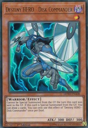 Destiny HERO - Disk Commander (LEHD-ENA08) - Legendary Hero Decks 1st Edition Legendary Hero Decks Yugioh Single  Squirtle Squad Card Shop.
