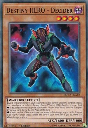 Destiny HERO - Decider (LEHD-ENA12) - Legendary Hero Decks 1st Edition Legendary Hero Decks Yugioh Single  Squirtle Squad Card Shop.