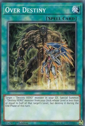 Over Destiny (LEHD-ENA18) - Legendary Hero Decks 1st Edition Legendary Hero Decks Yugioh Single  Squirtle Squad Card Shop.