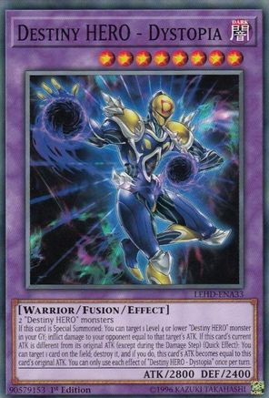 Destiny HERO - Dystopia (LEHD-ENA33) - Legendary Hero Decks 1st Edition Legendary Hero Decks Yugioh Single  Squirtle Squad Card Shop.