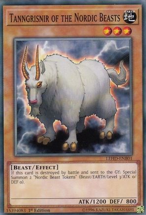 Tanngrisnir of the Nordic Beasts (LEHD-ENB01) - Legendary Hero Decks 1st Edition Legendary Hero Decks Yugioh Single  Squirtle Squad Card Shop.