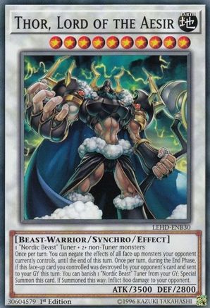 Thor, Lord of the Aesir (LEHD-ENB30) - Legendary Hero Decks 1st Edition Legendary Hero Decks Yugioh Single  Squirtle Squad Card Shop.