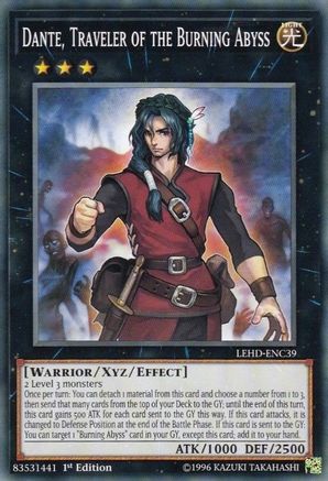 Dante, Traveler of the Burning Abyss (LEHD-ENC39) - Legendary Hero Decks 1st Edition Legendary Hero Decks Yugioh Single  Squirtle Squad Card Shop.