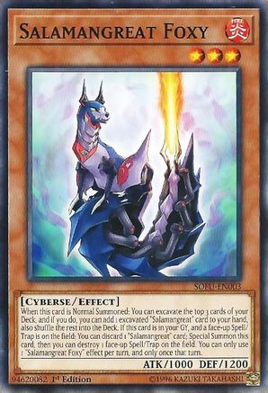 Salamangreat Foxy (SOFU-EN003) - Soul Fusion Unlimited Soul Fusion Yugioh Single  Squirtle Squad Card Shop.