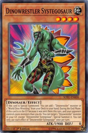 Dinowrestler Systegosaur (SOFU-EN008) - Soul Fusion 1st Edition Soul Fusion Yugioh Single  Squirtle Squad Card Shop.