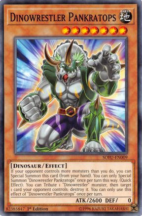 Dinowrestler Pankratops (SOFU-EN009) - Soul Fusion 1st Edition Soul Fusion Yugioh Single  Squirtle Squad Card Shop.