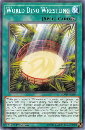 World Dino Wrestling (SOFU-EN054) - Soul Fusion Unlimited Soul Fusion Yugioh Single  Squirtle Squad Card Shop.