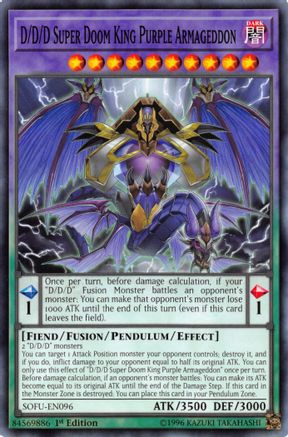 D/D/D Super Doom King Purple Armageddon (SOFU-EN096) - Soul Fusion 1st Edition Soul Fusion Yugioh Single  Squirtle Squad Card Shop.