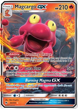 Magcargo GX/214  - Holofoil SM  Lost Thunder - Ultra Rare SM - Lost Thunder Pokemon Single  Squirtle Squad Card Shop.