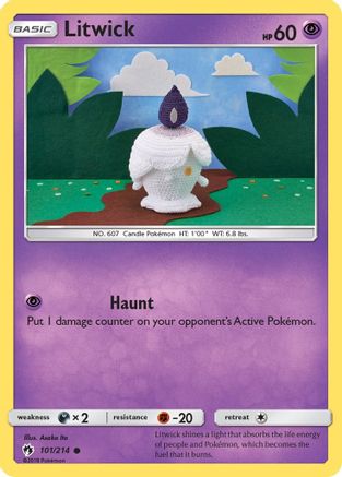 Litwick 101  - Reverse Holofoil SM  Lost Thunder - Common SM - Lost Thunder Pokemon Single  Squirtle Squad Card Shop.