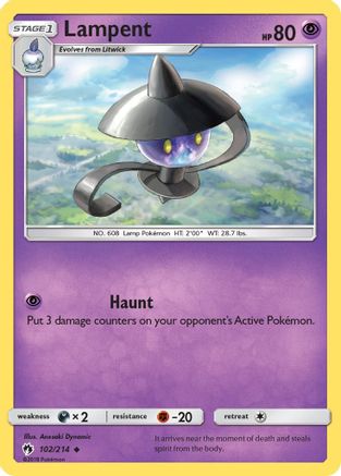 Lampent/214  - Reverse Holofoil SM  Lost Thunder - Uncommon SM - Lost Thunder Pokemon Single  Squirtle Squad Card Shop.