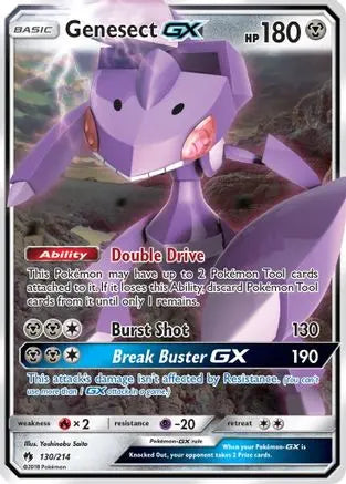 Genesect GX 130  - Holofoil SM  Lost Thunder - Ultra Rare SM - Lost Thunder Pokemon Single  Squirtle Squad Card Shop.