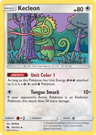 Kecleon (161)  - Reverse Holofoil SM  Lost Thunder - Uncommon SM - Lost Thunder Pokemon Single  Squirtle Squad Card Shop.