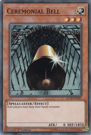 Ceremonial Bell (AC18-EN001) - Advent Calendar 2018 1st Edition Advent Calendar 2018 Yugioh Single  Squirtle Squad Card Shop.