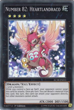 Number 82: Heartlandraco (AC18-EN011) - Advent Calendar 2018 1st Edition Advent Calendar 2018 Yugioh Single  Squirtle Squad Card Shop.