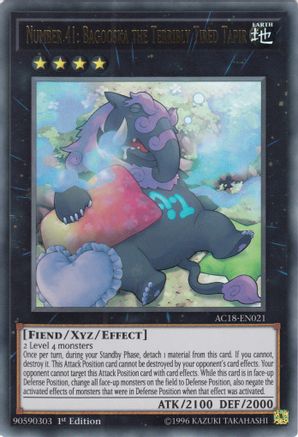 Number 41: Bagooska the Terribly Tired Tapir (AC18-EN021) - Advent Calendar 2018 1st Edition Advent Calendar 2018 Yugioh Single  Squirtle Squad Card Shop.