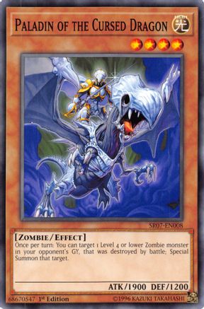 Paladin of the Cursed Dragon (SR07-EN008) - Structure Deck: Zombie Horde 1st Edition Structure Deck: Zombie Horde Yugioh Single  Squirtle Squad Card Shop.