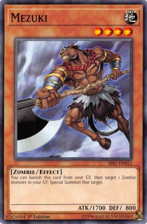 Mezuki (SR07-EN012) - Structure Deck: Zombie Horde 1st Edition Structure Deck: Zombie Horde Yugioh Single  Squirtle Squad Card Shop.