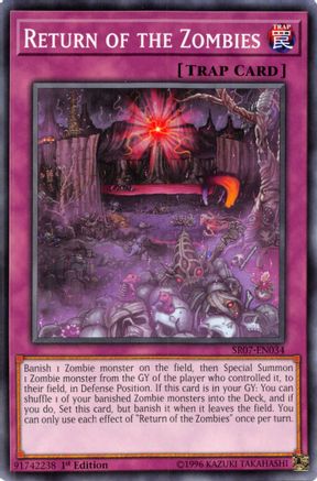 Return of the Zombies (SR07-EN034) - Structure Deck: Zombie Horde 1st Edition Structure Deck: Zombie Horde Yugioh Single  Squirtle Squad Card Shop.
