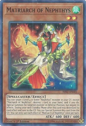Matriarch of Nephthys (HISU-EN001) - Hidden Summoners 1st Edition Hidden Summoners Yugioh Single  Squirtle Squad Card Shop.
