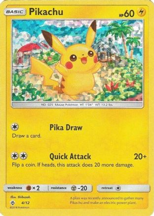 Pikachu 4/12 – McDonald’s Collection 2018 – Confetti Holofoil