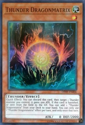 Thunder Dragonmatrix (OP09-EN006) - OTS Tournament Pack 9 Unlimited OTS Tournament Pack 9 Yugioh Single  Squirtle Squad Card Shop.