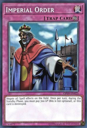 Imperial Order (OP09-EN023) - OTS Tournament Pack 9 Unlimited OTS Tournament Pack 9 Yugioh Single  Squirtle Squad Card Shop.