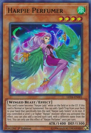 Harpie Perfumer (LED4-EN001) - Legendary Duelists: Sisters of the Rose 1st Edition Legendary Duelists: Sisters of the Rose Yugioh Single  Squirtle Squad Card Shop.