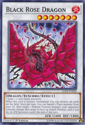 Black Rose Dragon (LED4-EN028) - Legendary Duelists: Sisters of the Rose 1st Edition Legendary Duelists: Sisters of the Rose Yugioh Single  Squirtle Squad Card Shop.