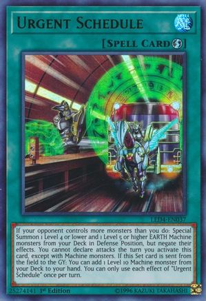 Urgent Schedule (LED4-EN037) - Legendary Duelists: Sisters of the Rose 1st Edition Legendary Duelists: Sisters of the Rose Yugioh Single  Squirtle Squad Card Shop.
