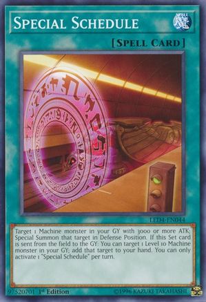 Special Schedule (LED4-EN044) - Legendary Duelists: Sisters of the Rose 1st Edition Legendary Duelists: Sisters of the Rose Yugioh Single  Squirtle Squad Card Shop.