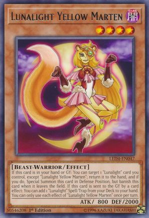 Lunalight Yellow Marten (LED4-EN047) - Legendary Duelists: Sisters of the Rose 1st Edition Legendary Duelists: Sisters of the Rose Yugioh Single  Squirtle Squad Card Shop.