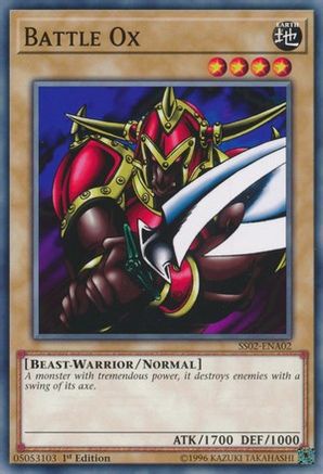 Battle Ox (SS02-ENA02) - Speed Duel Decks: Duelists of Tomorrow 1st Edition Speed Duel Decks: Duelists of Tomorrow Yugioh Single  Squirtle Squad Card Shop.