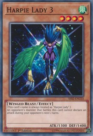 Harpie Lady 3 (SS02-ENC03) - Speed Duel Decks: Duelists of Tomorrow 1st Edition Speed Duel Decks: Duelists of Tomorrow Yugioh Single  Squirtle Squad Card Shop.