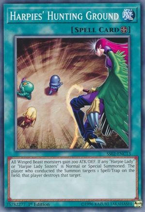 Harpies' Hunting Ground (SS02-ENC13) - Speed Duel Decks: Duelists of Tomorrow 1st Edition Speed Duel Decks: Duelists of Tomorrow Yugioh Single  Squirtle Squad Card Shop.