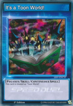 It's a Toon World! (SS01-ENCS1) - Speed Duel Decks: Destiny Masters 1st Edition Speed Duel Decks: Destiny Masters Yugioh Single  Squirtle Squad Card Shop.