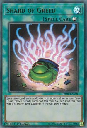 Shard of Greed (SS01-ENV01) - Speed Duel Decks: Destiny Masters 1st Edition Speed Duel Decks: Destiny Masters Yugioh Single  Squirtle Squad Card Shop.
