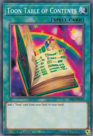 Toon Table of Contents (SS01-ENC10) - Speed Duel Decks: Destiny Masters 1st Edition Speed Duel Decks: Destiny Masters Yugioh Single  Squirtle Squad Card Shop.