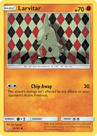 Larvitar 079  - Reverse Holofoil SM  Team Up - Common SM - Team Up Pokemon Single  Squirtle Squad Card Shop.