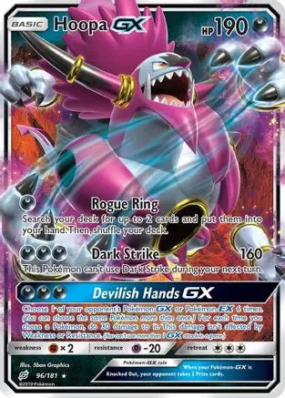 Hoopa GX 096  - Holofoil SM  Team Up - Ultra Rare SM - Team Up Pokemon Single  Squirtle Squad Card Shop.
