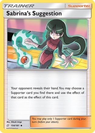 Sabrina's Suggestion 154  SM  Team Up - Uncommon SM - Team Up Pokemon Single  Squirtle Squad Card Shop.