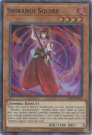 Shiranui Squire (SAST-EN019) - Savage Strike Unlimited Savage Strike Yugioh Single  Squirtle Squad Card Shop.