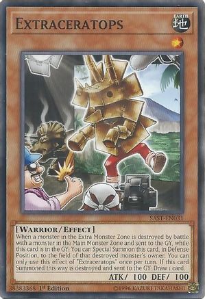 Extraceratops (SAST-EN031) - Savage Strike 1st Edition Savage Strike Yugioh Single  Squirtle Squad Card Shop.