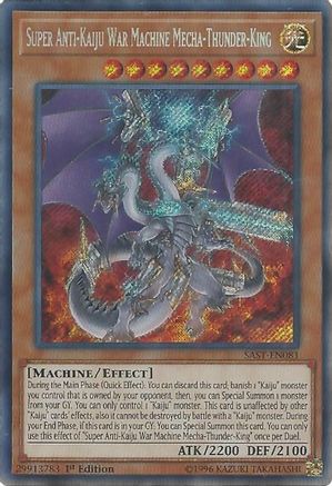 Super Anti-Kaiju War Machine Mecha-Thunder-King (SAST-EN081) - Savage Strike Unlimited Savage Strike Yugioh Single  Squirtle Squad Card Shop.