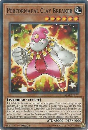 Performapal Clay Breaker (SAST-EN096) - Savage Strike Unlimited Savage Strike Yugioh Single  Squirtle Squad Card Shop.