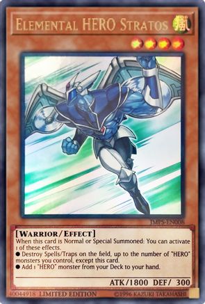 Elemental HERO Stratos (JMPS-EN008) - Shonen Jump Magazine Promos Limited Shonen Jump Magazine Promos Yugioh Single  Squirtle Squad Card Shop.